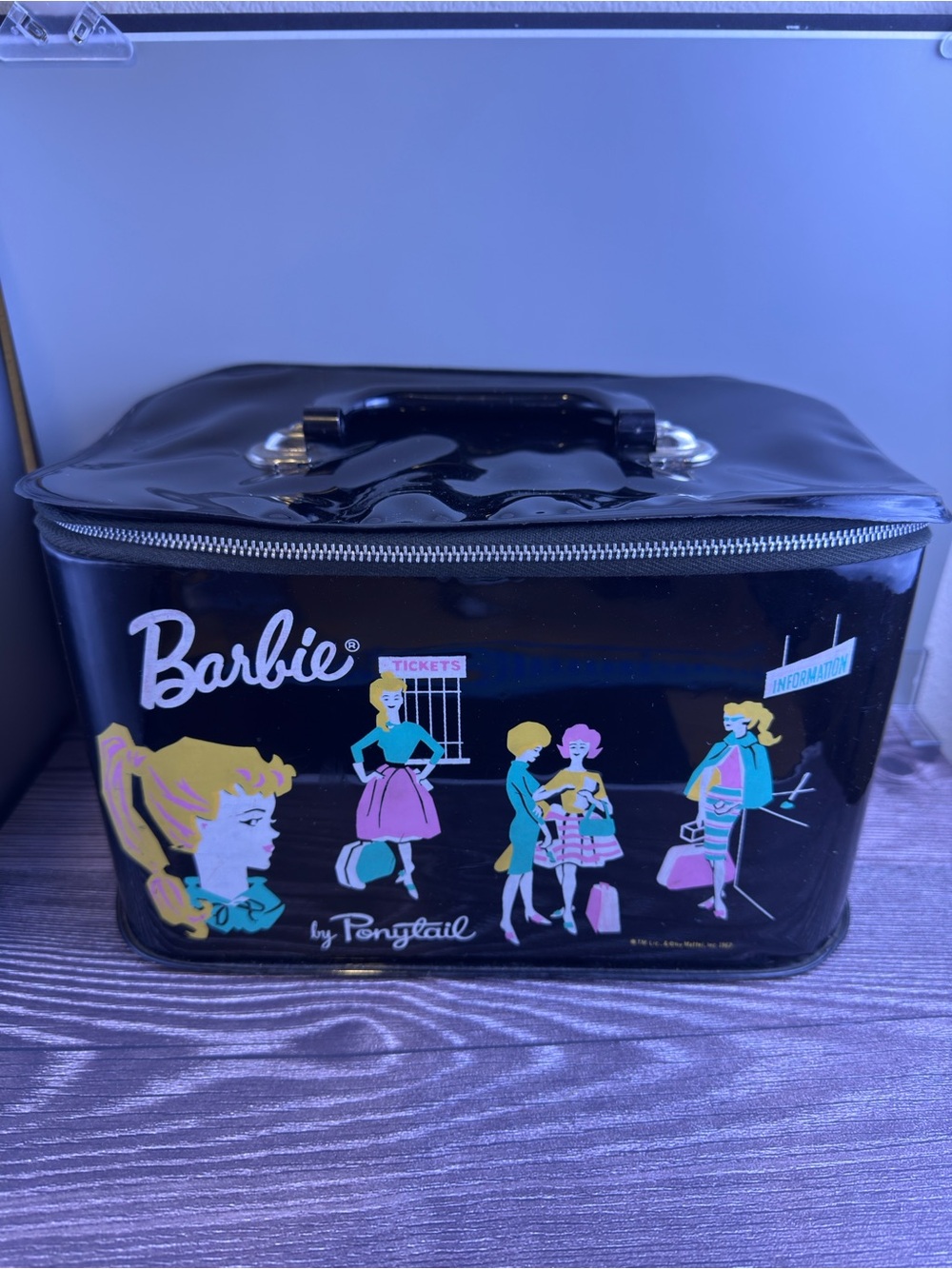 Vintage 1962 Barbie Ponytail Black Vinyl Doll Case